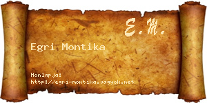 Egri Montika névjegykártya